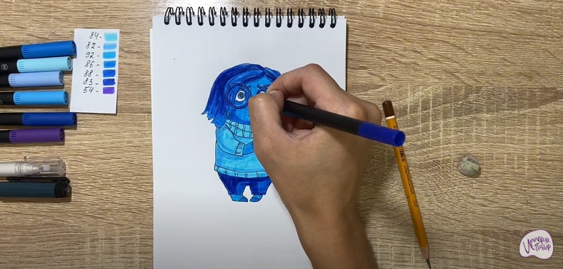 Рисуем Печаль из "Головоломки 2"