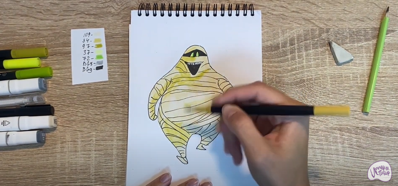Рисуем Мюррей из "Монстры на каникулах"