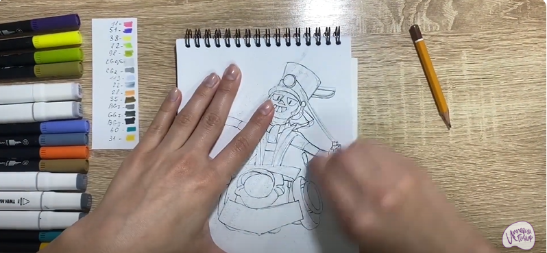 Рисуем Чак из Brawl Stars