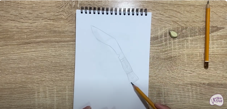 Рисуем Нож "Кукри"