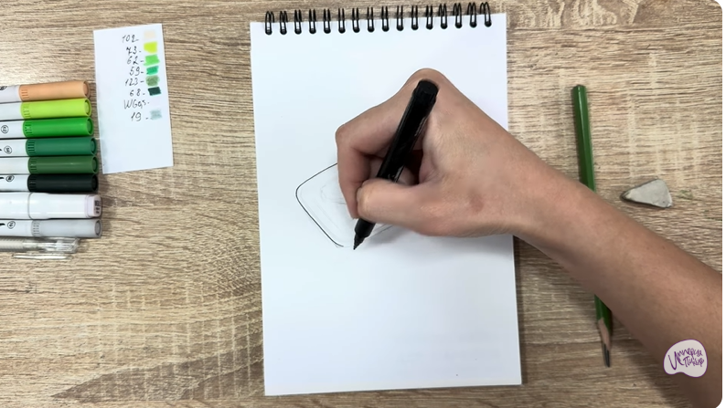 Рисуем Салат "чука"