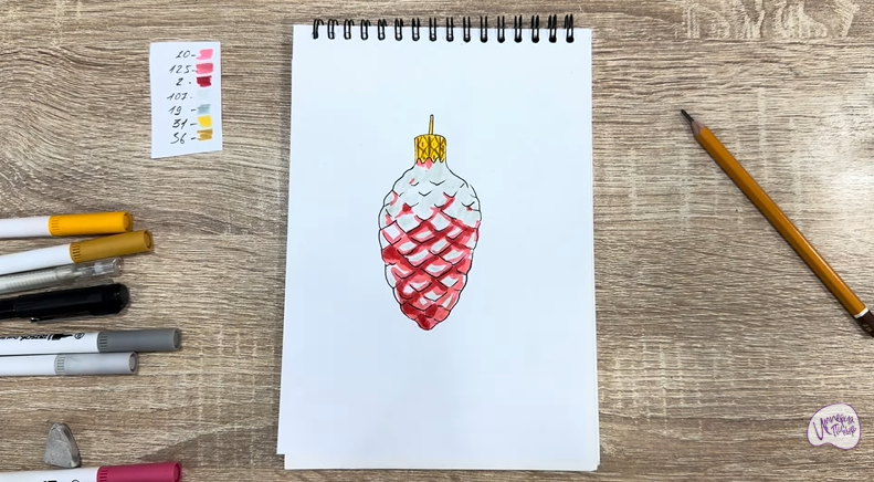 Рисуем Ёлочная игрушка