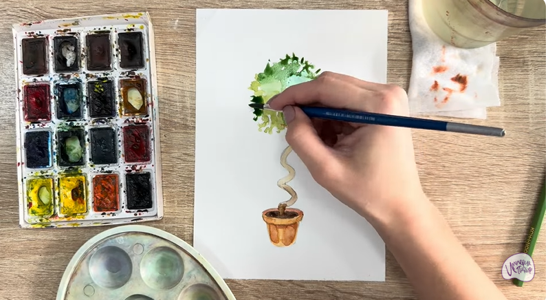 Рисуем Мирт обыкновенный