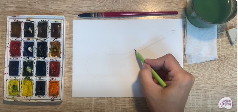 Рисуем Деревянная ложка