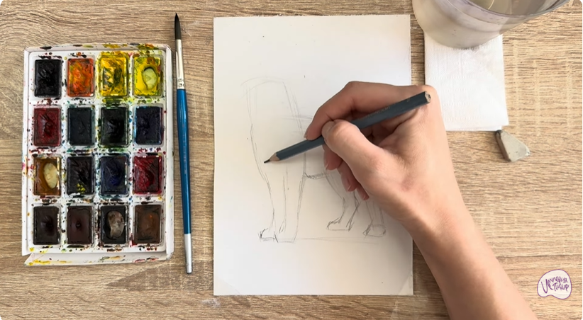 Рисуем Собака породы Бернский зенненхунд