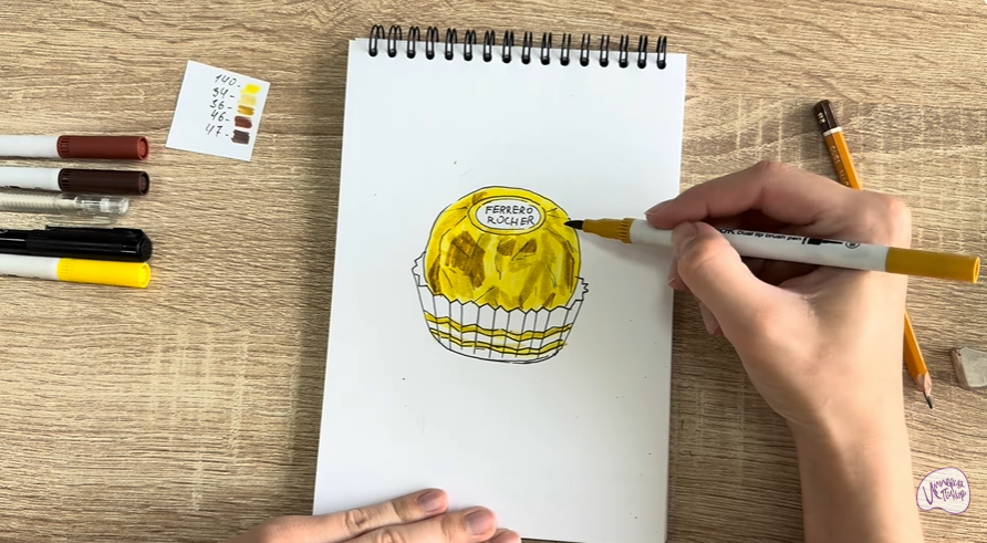 Рисуем Конфета Ферреро