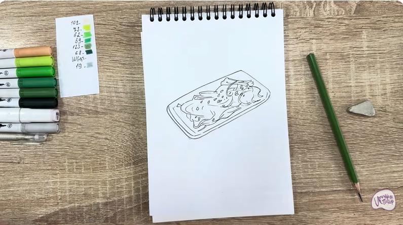 Рисуем Салат "чука"