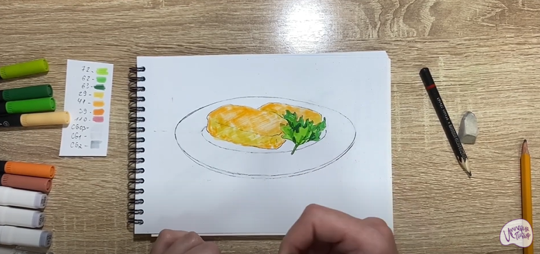Рисуем Картофельные зразы