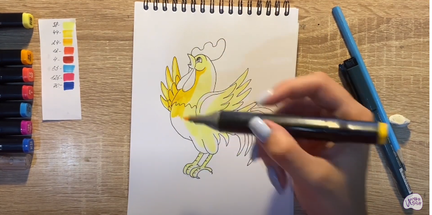 Рисуем Золотой петушок