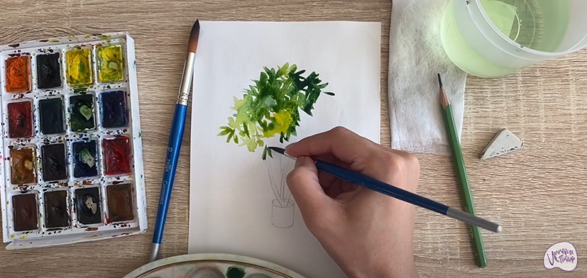 Рисуем Бересклет