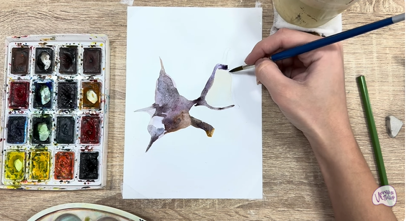 Рисуем Водяной орех