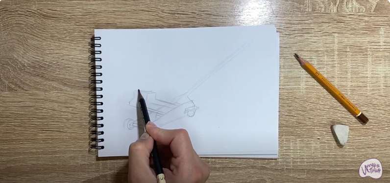 Рисуем Подкатной домкрат