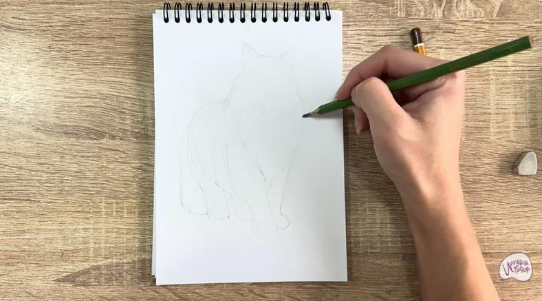 Рисуем Норвежский лесной кот