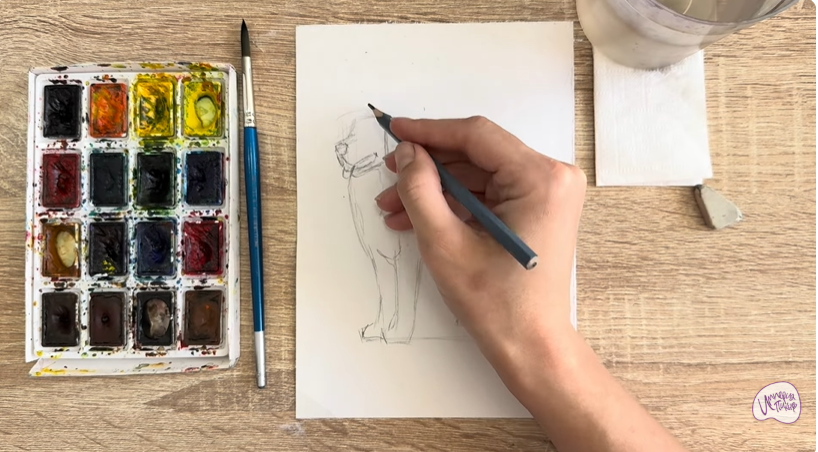 Рисуем Собака породы Бернский зенненхунд