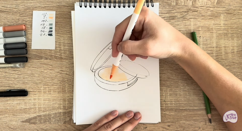 Рисуем Пудра для лица