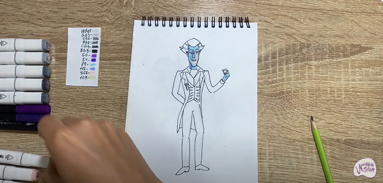 Рисуем Кощей Кощеевич из "Царевны"