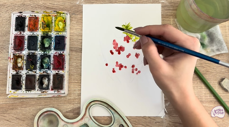 Рисуем Тис ягодный