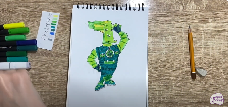 Рисуем Папус из "Фиксики"