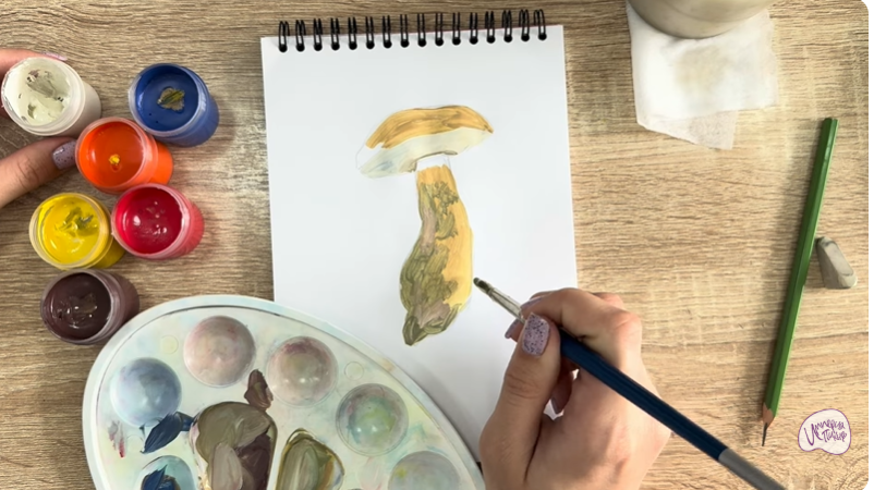 Рисуем Жёлчный гриб