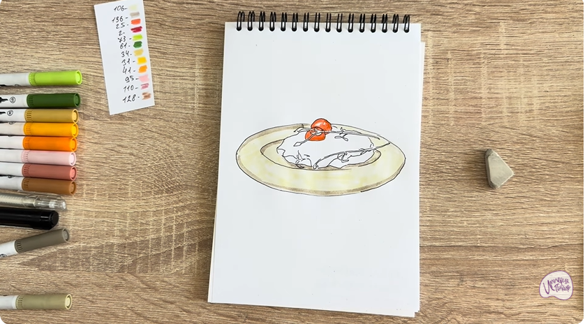 Рисуем Мясо по-французски