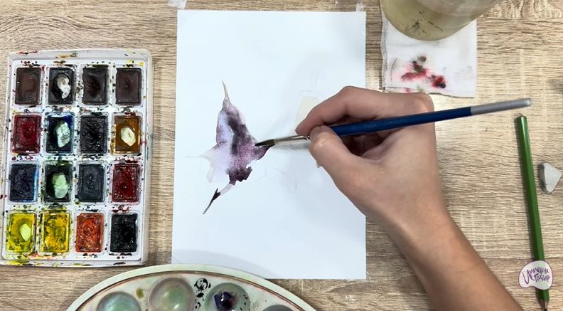 Рисуем Водяной орех