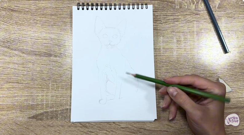 Рисуем Девон Рекс