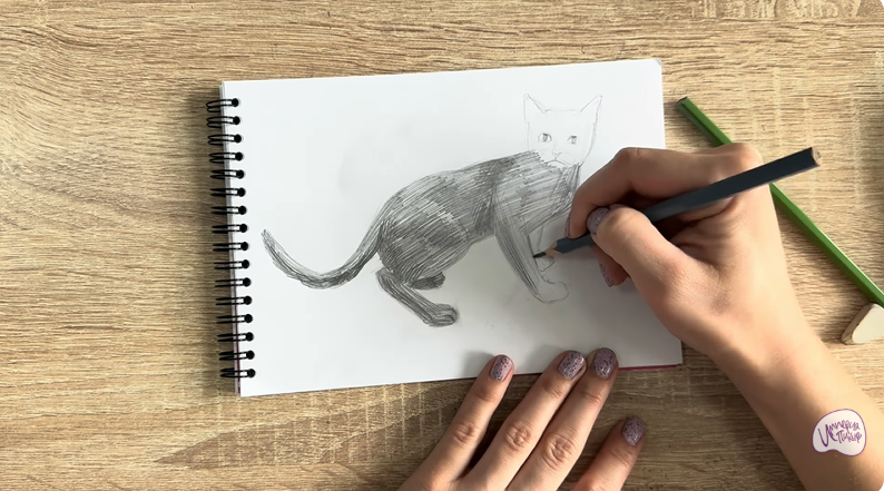 Рисуем Бомбейская кошка