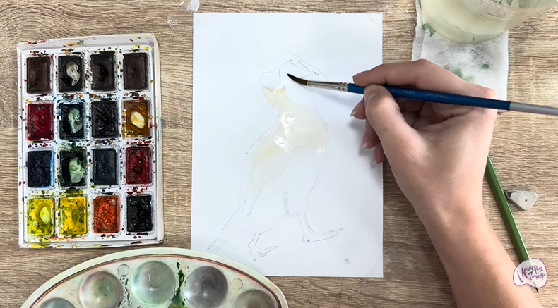 Рисуем Обыкновенная гага