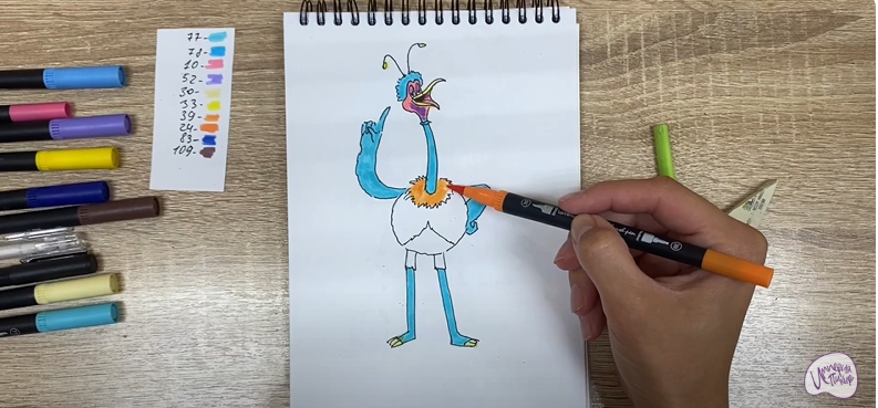 Рисуем Птица Тинк из мультфильма "Маракуда"