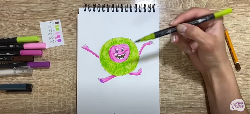 Рисуем Бублик из "Геройчики"