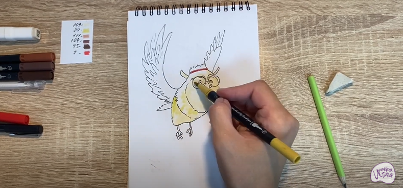 Рисуем Сова из "Царевны"
