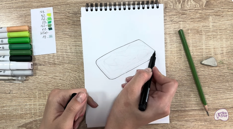 Рисуем Салат "чука"