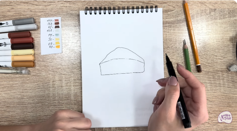 Рисуем Кекс "Зебра"