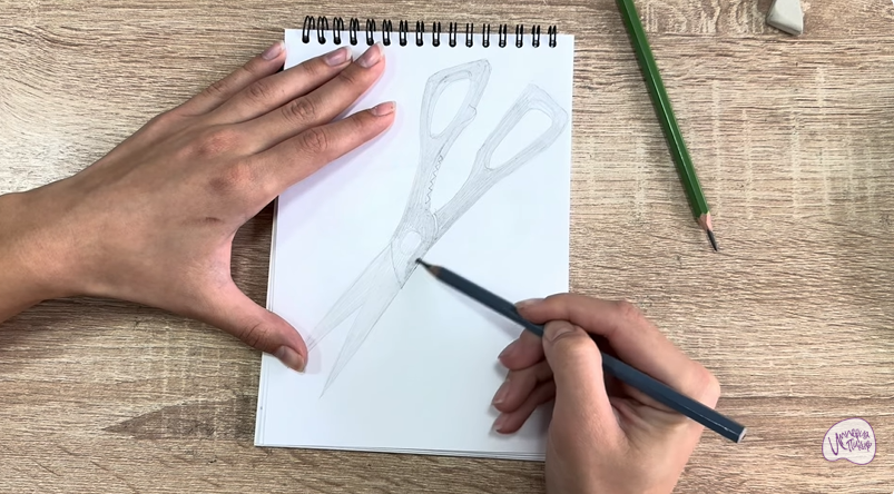 Рисуем Кухонные ножницы