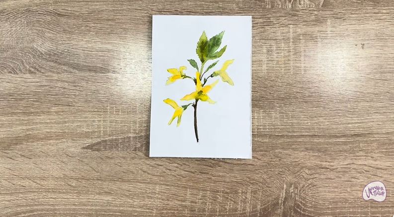 Рисуем Форзиция