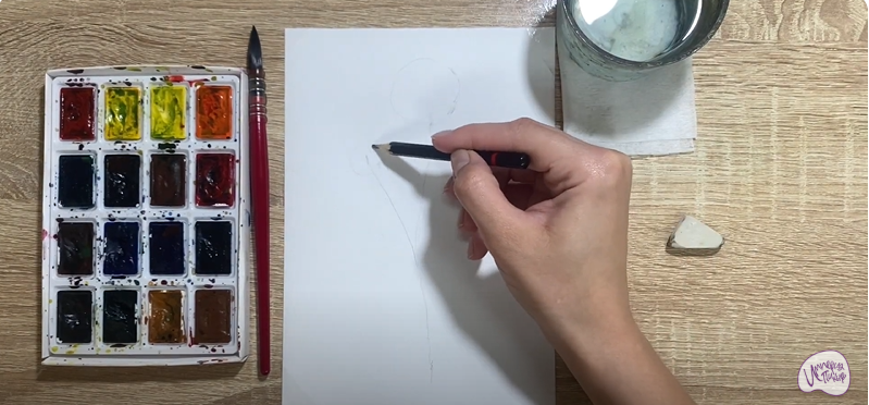 Рисуем Цветок "Скабиоза"