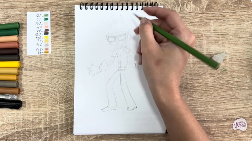 Рисуем Виктор из "герои Энвелла"