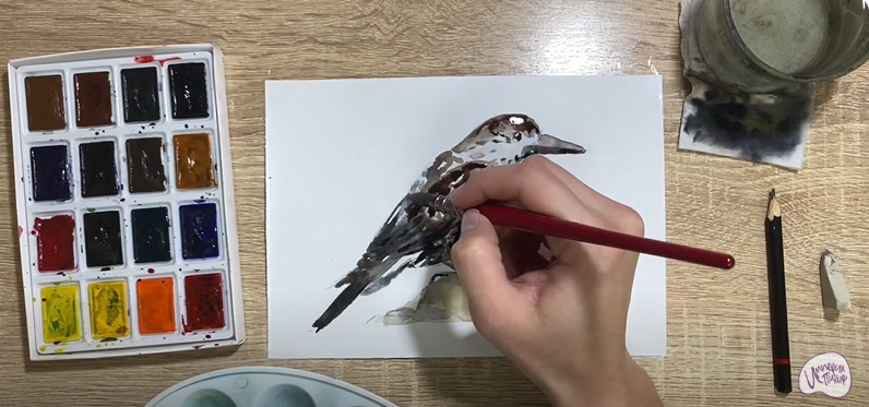 Рисуем Кедровка