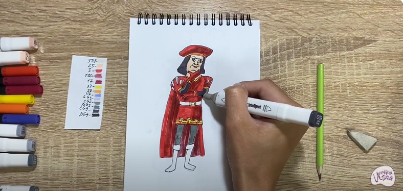 Рисуем Лорд Фаркуад из "Шрека"