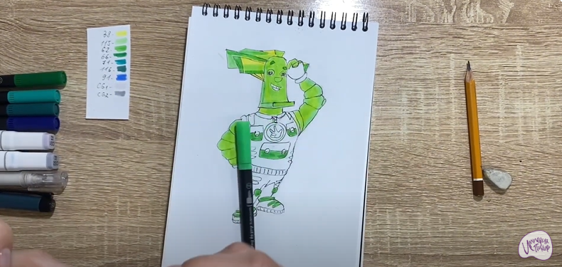 Рисуем Папус из "Фиксики"