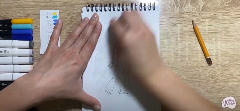 Рисуем Эмма Карловна из мультика "Чуч-Мяуч"