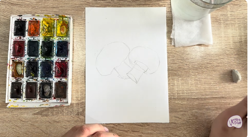 Рисуем Шампиньоны