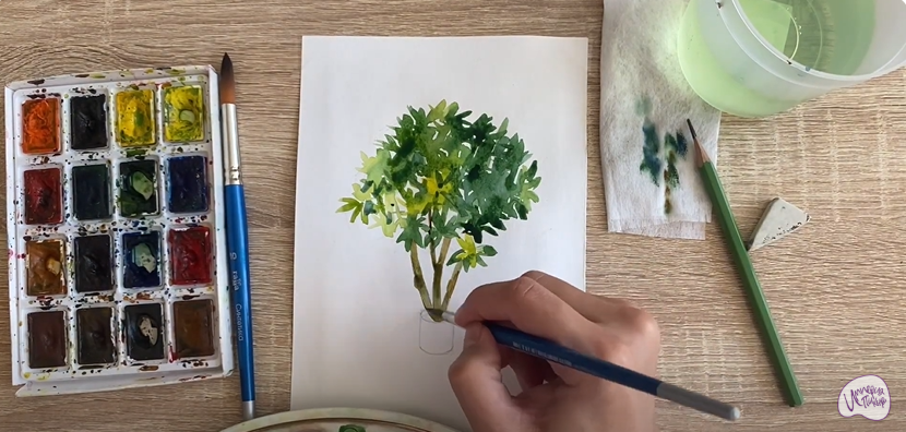 Рисуем Бересклет
