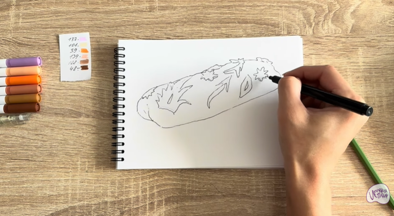 Рисуем Кулебяка