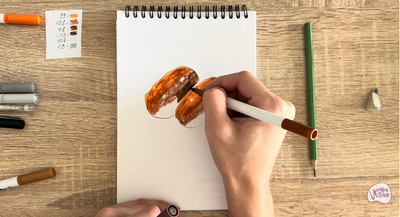 Рисуем Пирожное Картошка