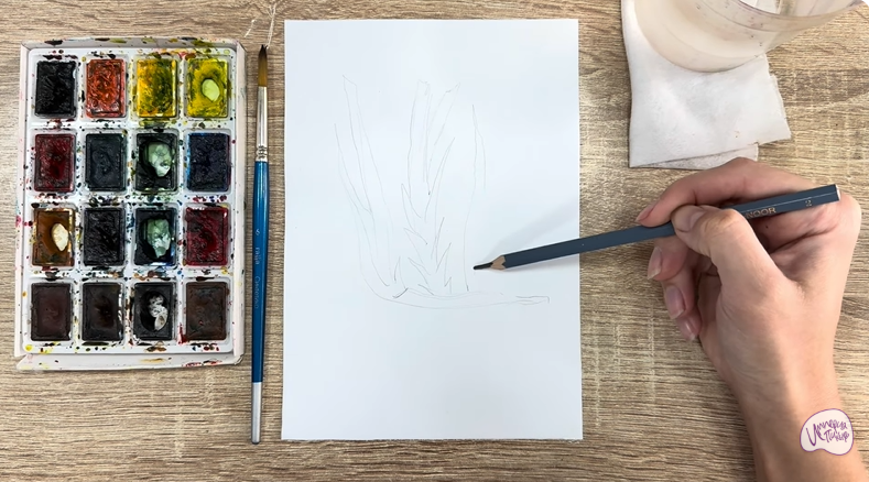 Рисуем Аир болотный