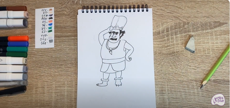 Рисуем Утёс из мультфильма "Маракуда"