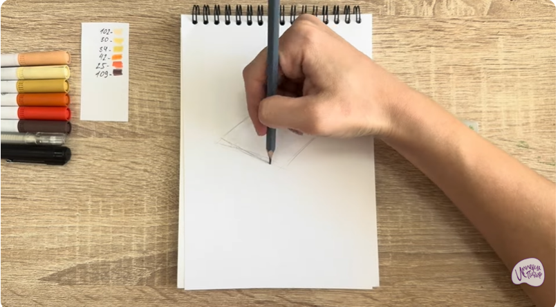 Рисуем Пирожное "Александровская полоска"