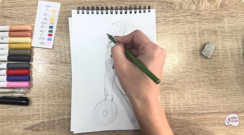 Рисуем ГоГо Томаго из "Город героев"