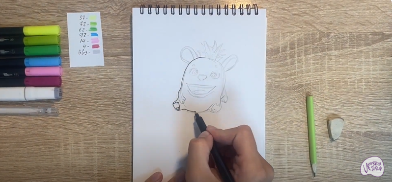 Рисуем Пиля из "Монсики"